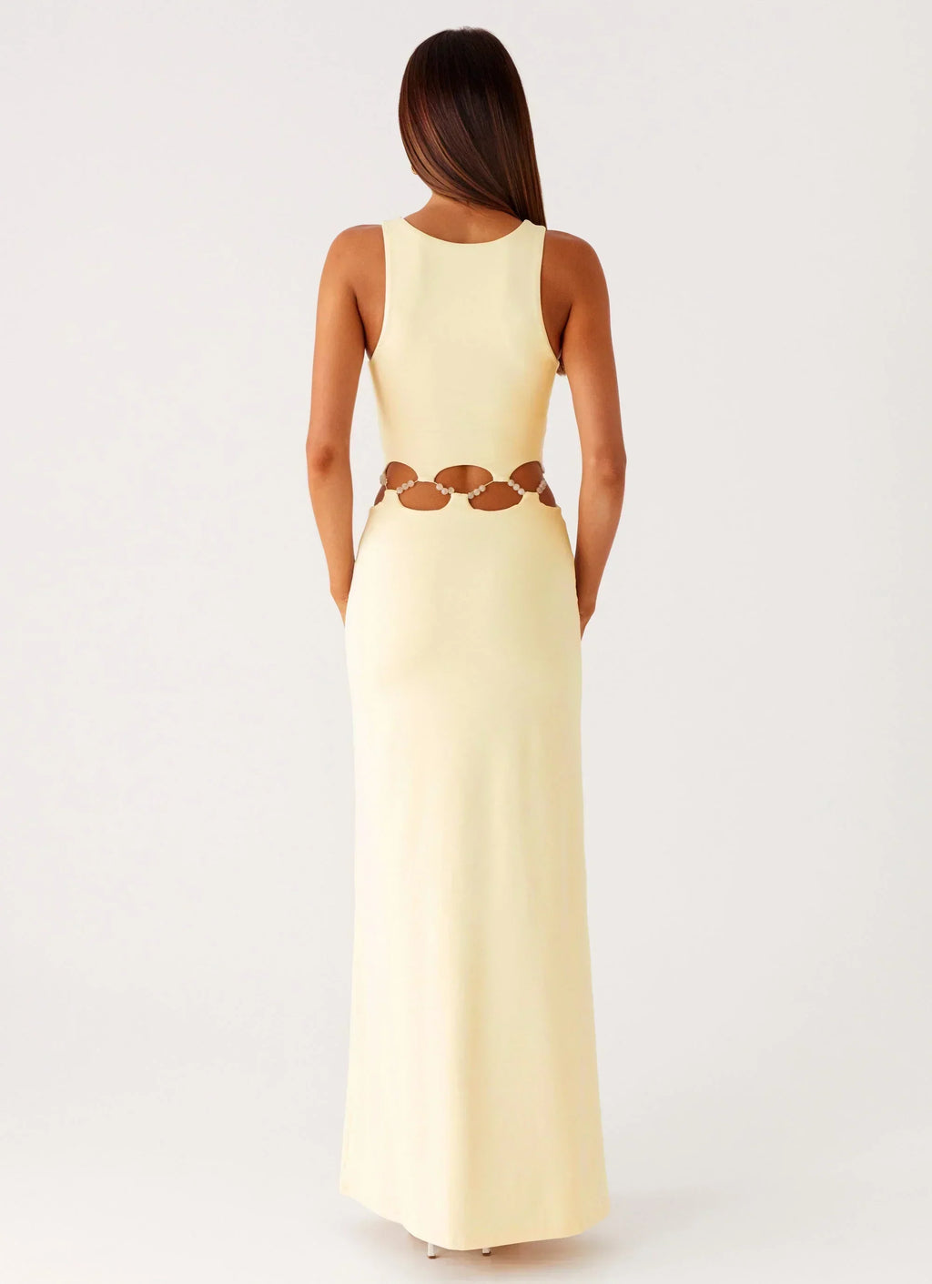 Dreamboat Beaded Maxi Dress - Yellow