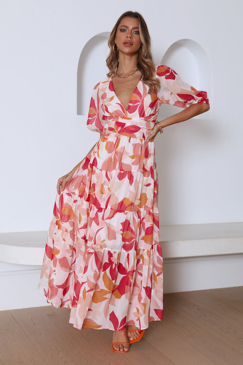 She Is Style Maxi Dress Red