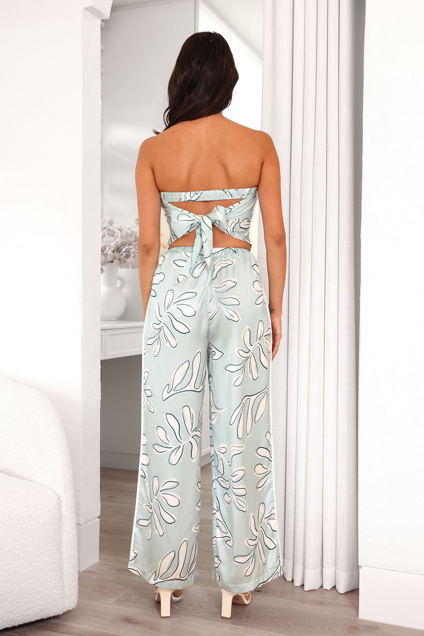 Silkier Style Satin Strapless Top Sage