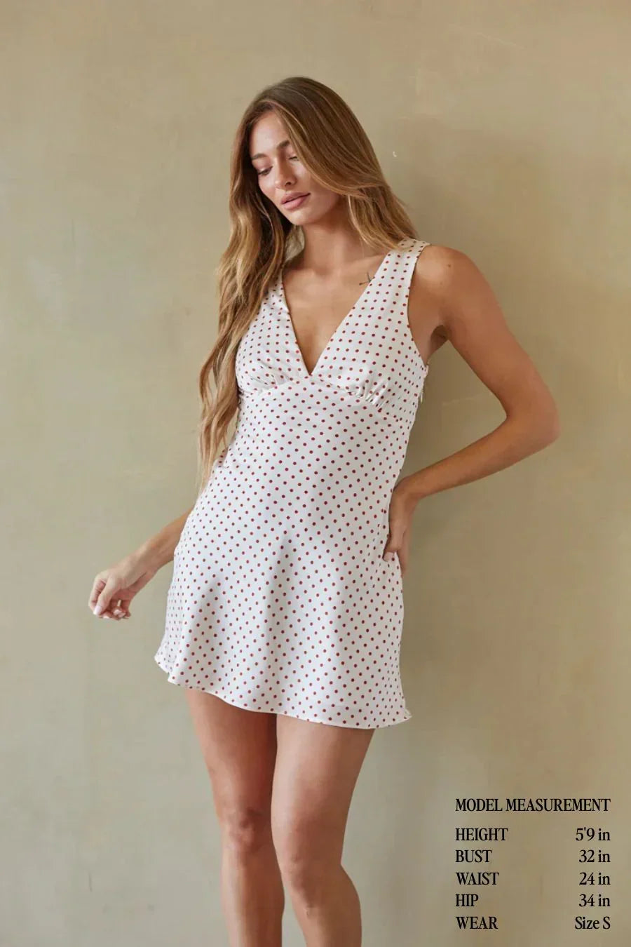 Annie Polka Dot Satin Mini Dress