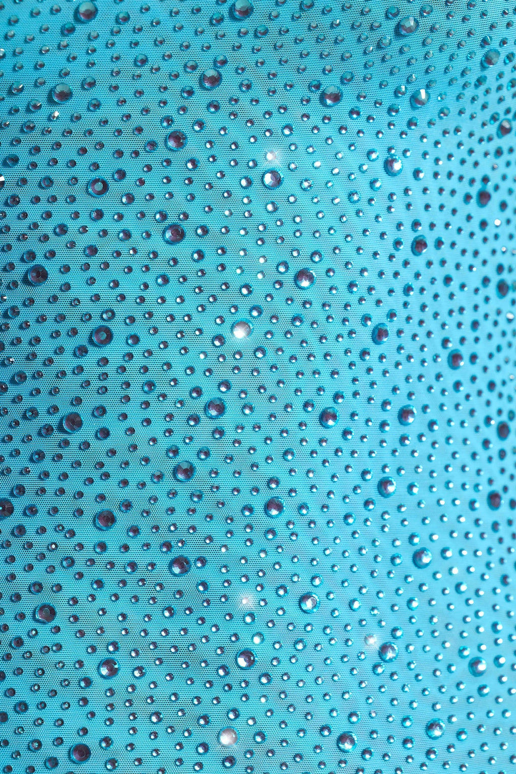Embellished Bodycon Mini Dress In Aqua Blue
