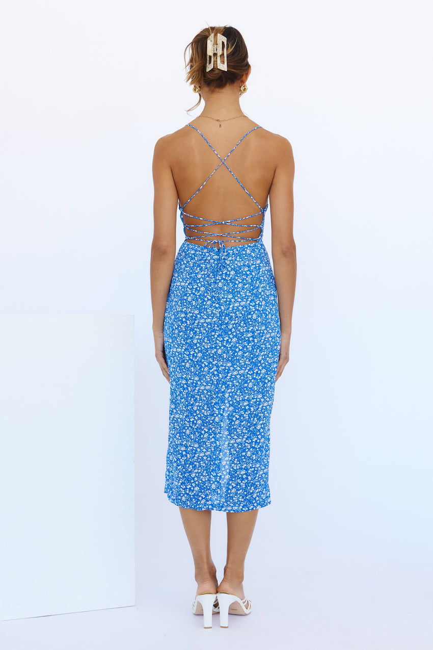 Summer Sweetness Midi Dress Blue