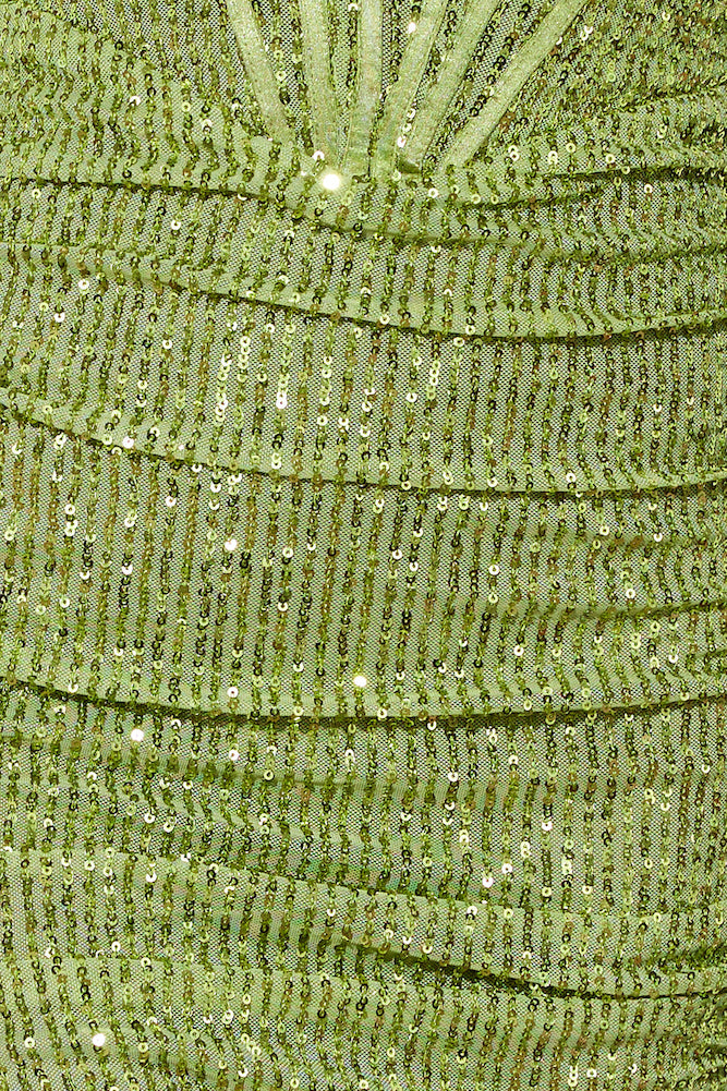 Accented Times Sequin Dress Green