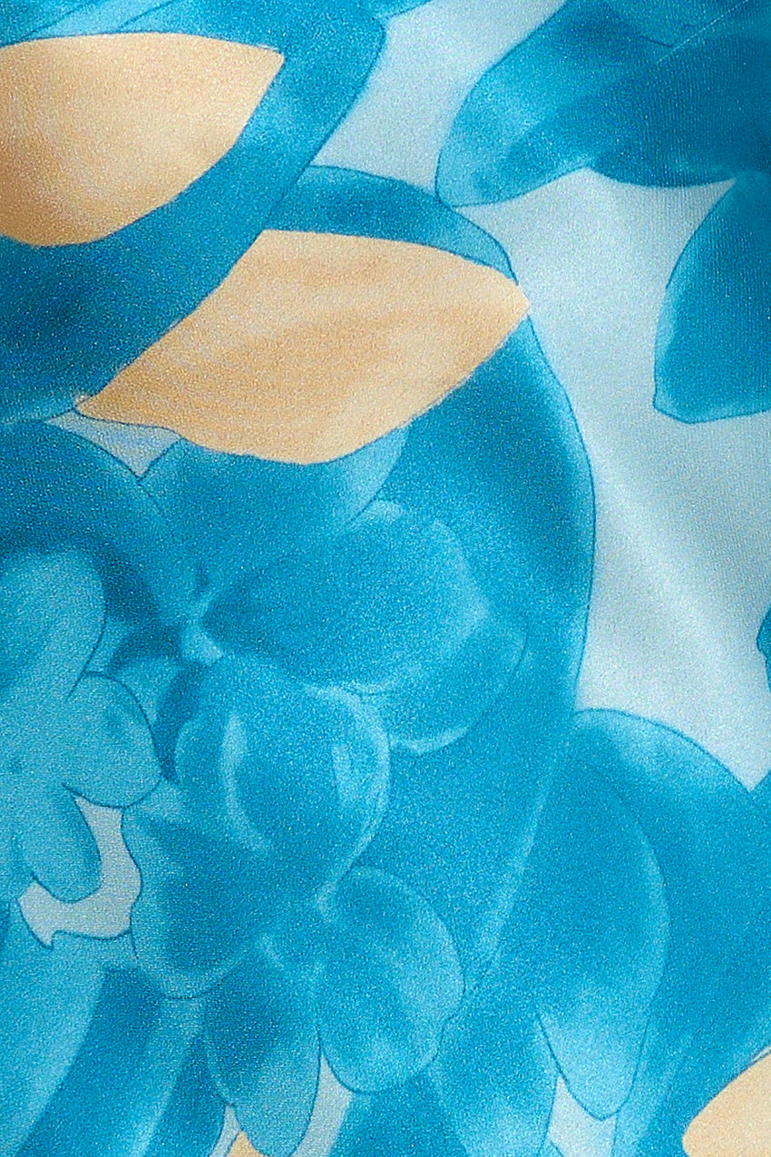 Silky Silhouette Midi Dress Blue