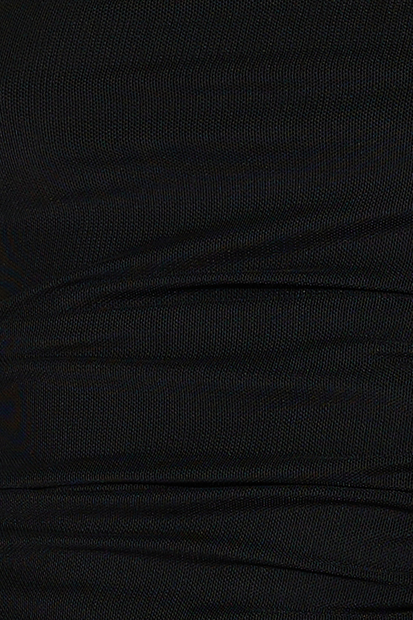 Seen Together Mesh Crop Top Black