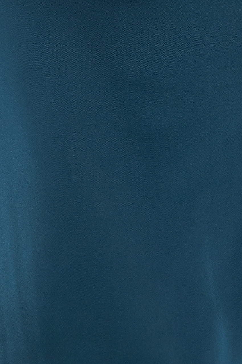 All For Passion Satin Maxi Dress Teal