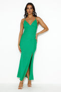 Coastal Resort Linen Midi Dress Green