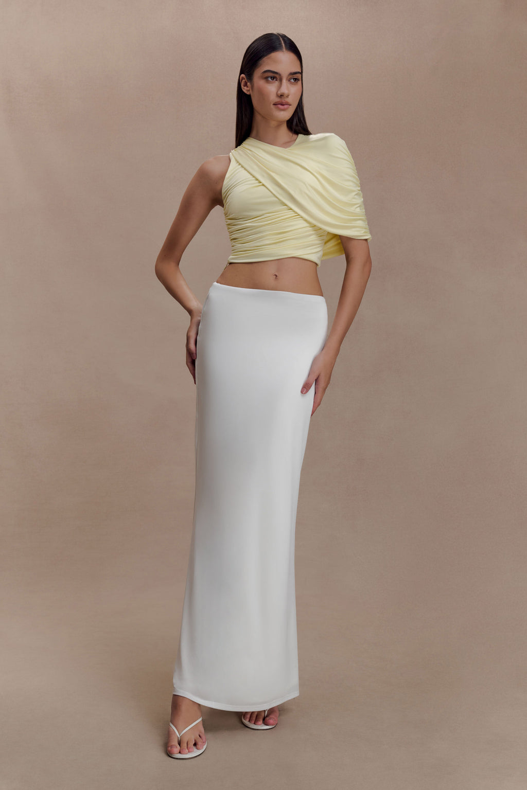Adrienne One Shoulder Slinky Top