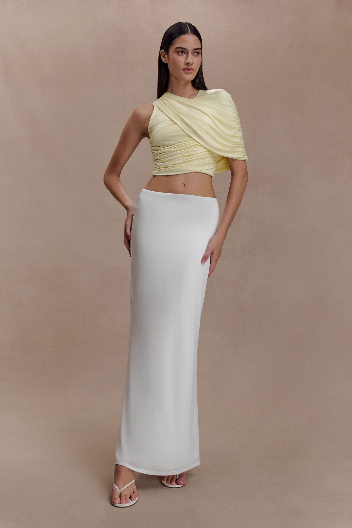 Adrienne One Shoulder Slinky Top