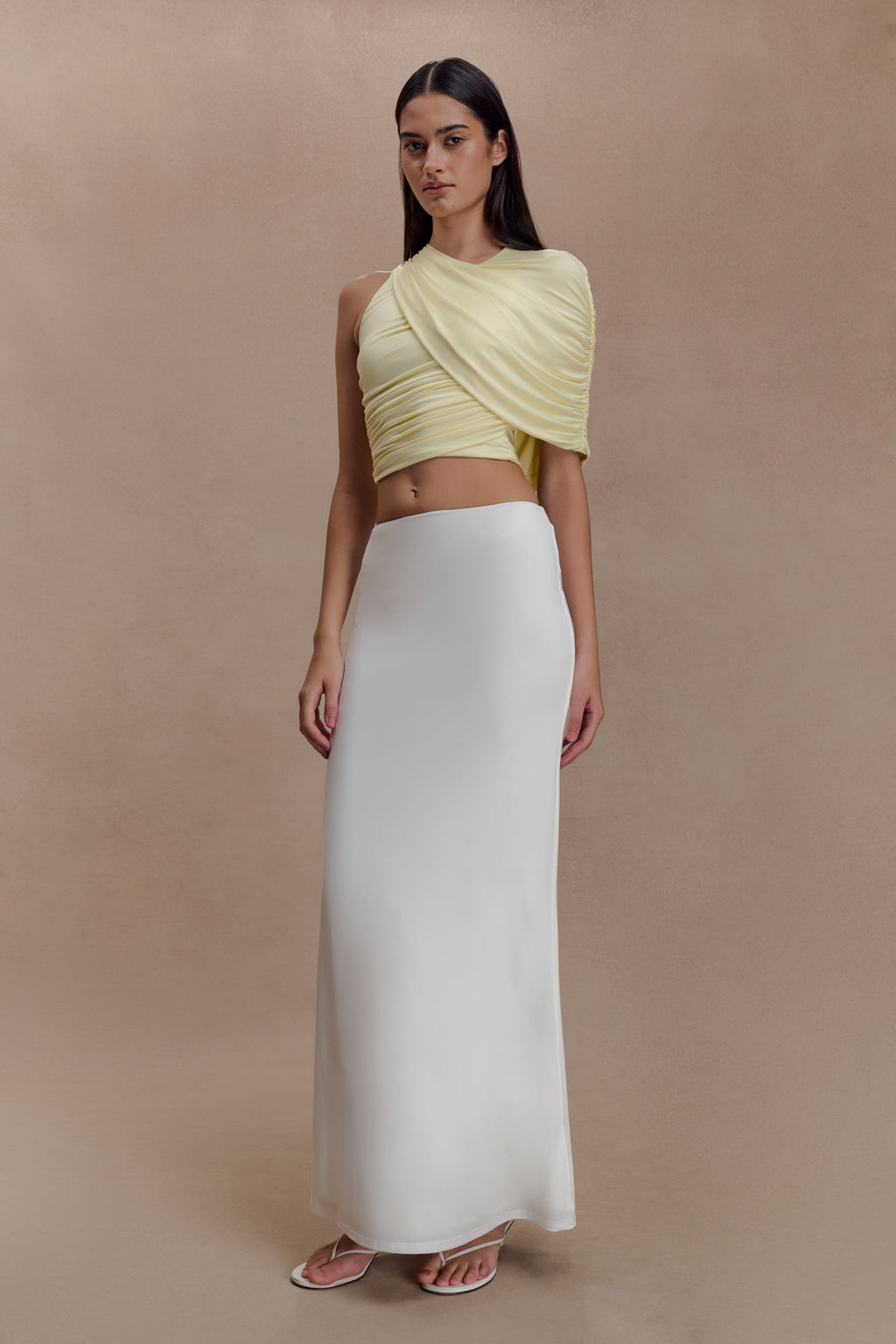 Adrienne One Shoulder Slinky Top