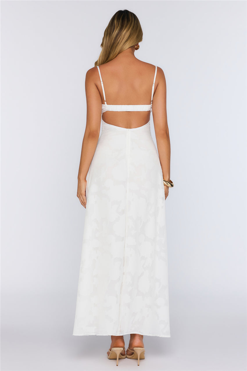 Pine Blossom Maxi Dress White