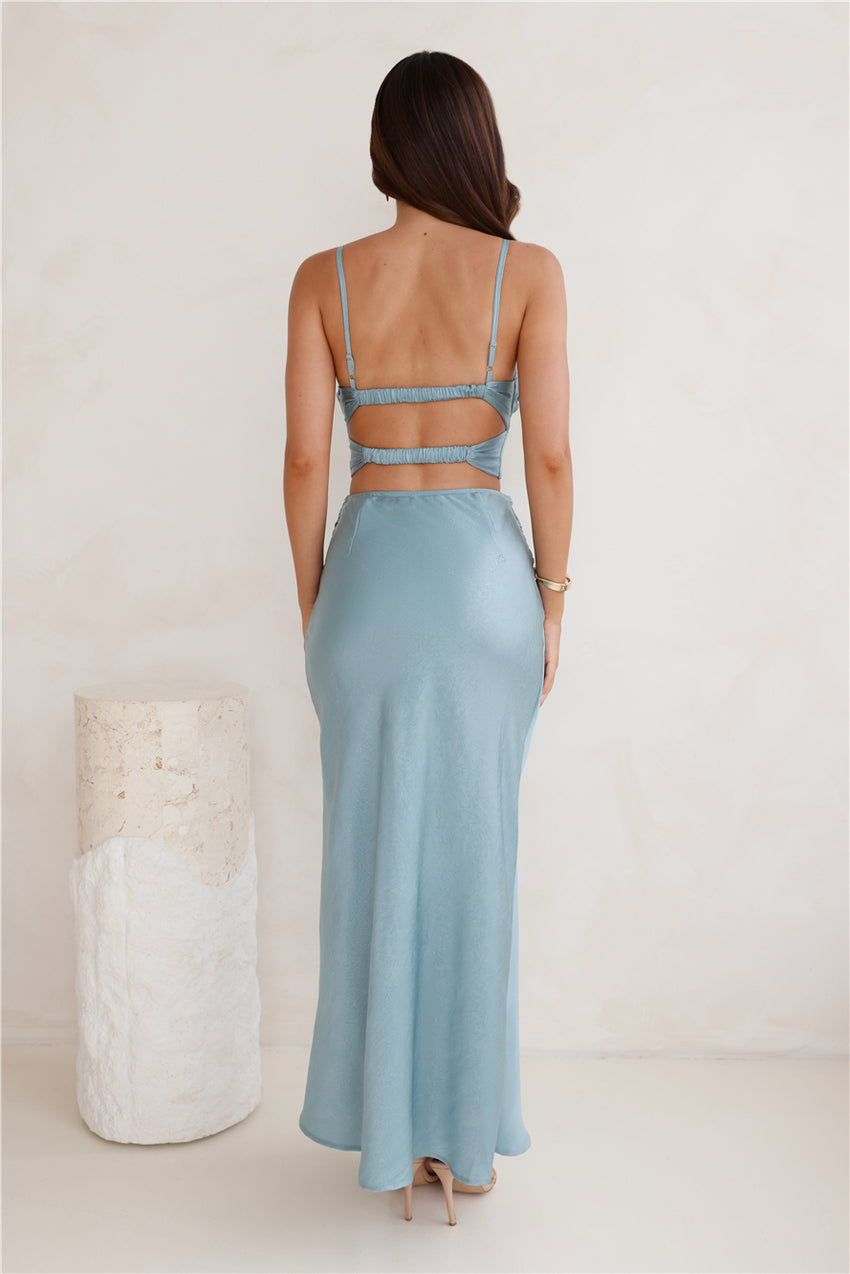 Simple Pleasure Satin Crop Top Mint