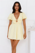 Endless Blue Skies Mini Dress Yellow