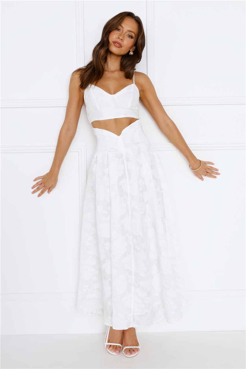Simply Unique Maxi Skirt White