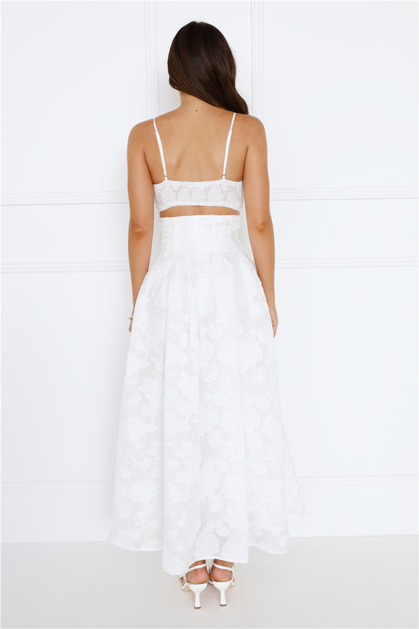 Simply Unique Maxi Skirt White