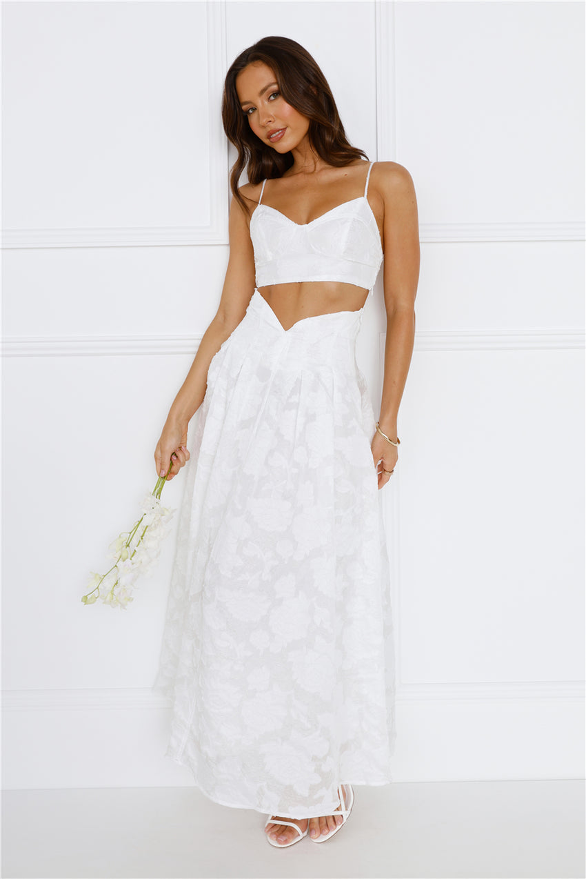 Simply Unique Maxi Skirt White
