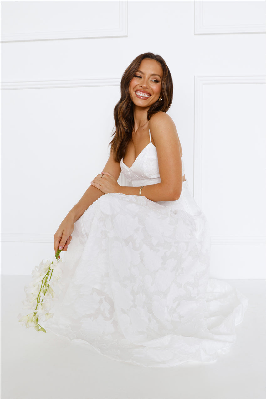 Simply Unique Maxi Skirt White