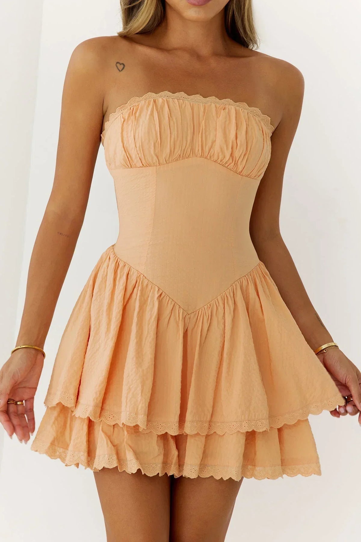 Glow Strapless Mini Dress