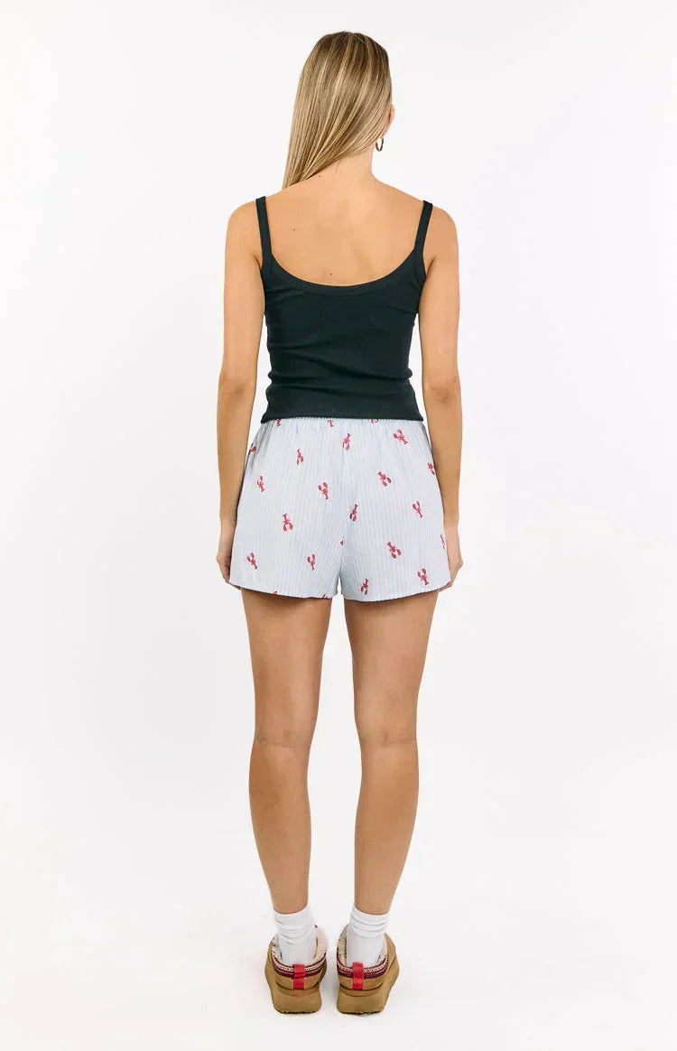 Alexea Lobster Print Pajama Shorts