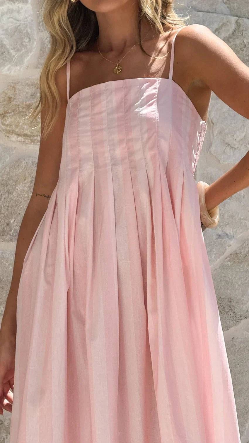 Pippa Maxi Dress - Pink Stripe