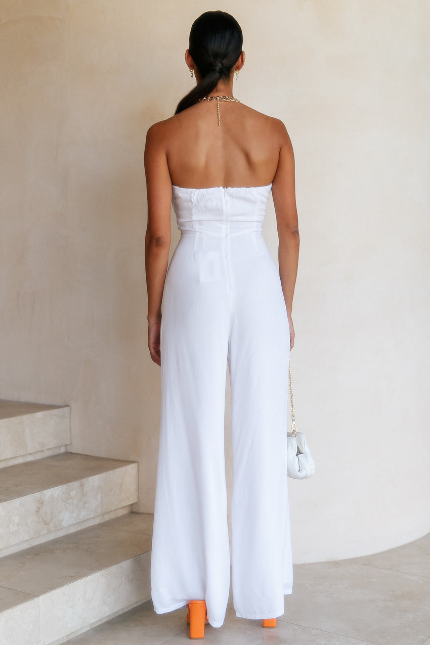 RUNAWAY Etta Jumpsuit White