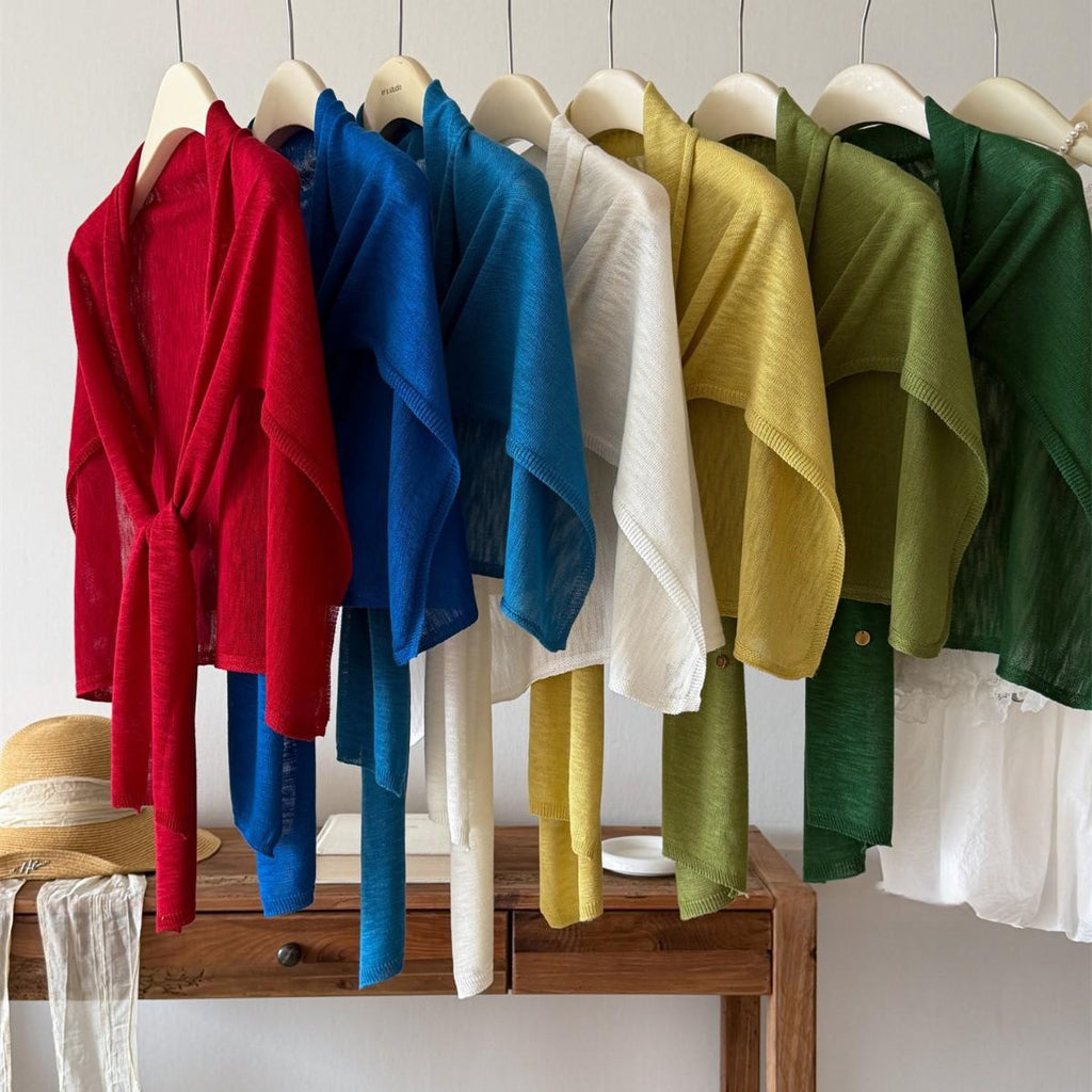 Bamboo-Section Linen Viscose Slimming Cape For Women