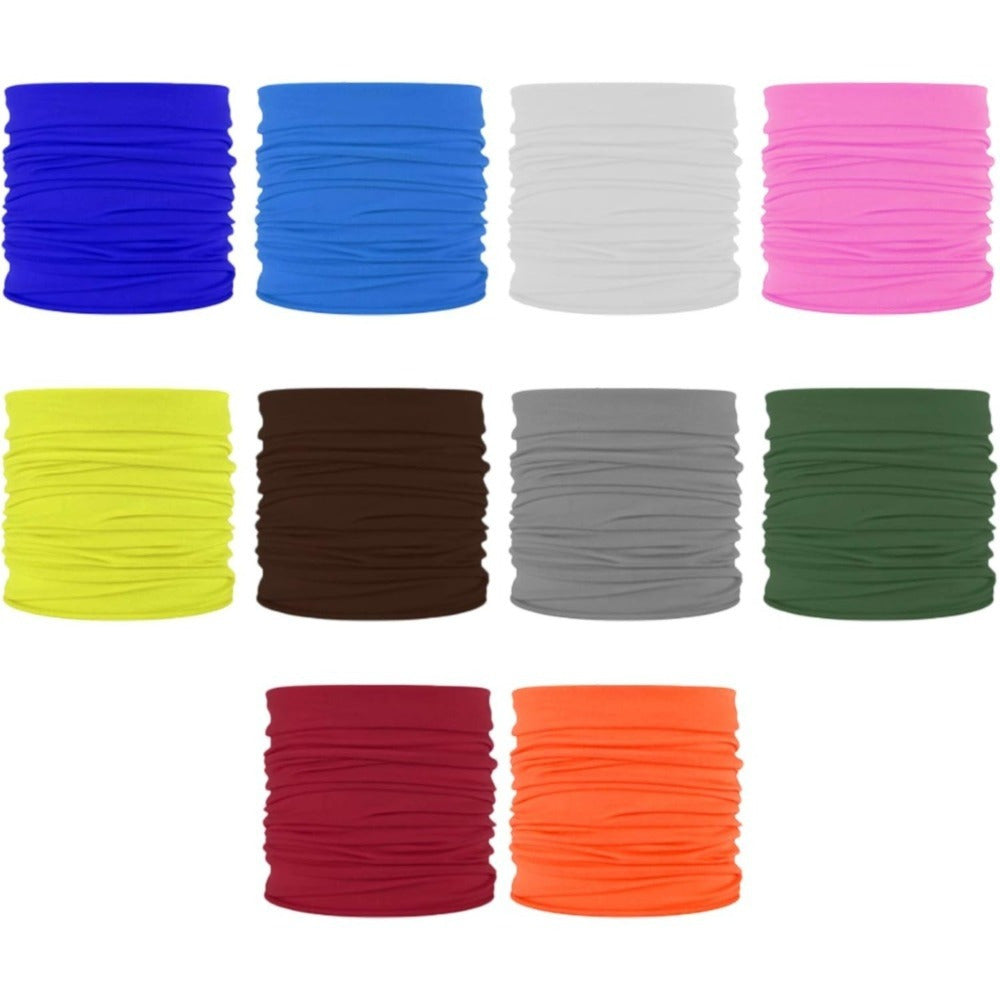 10-Piece Set Of Multifunctional Headscarves For Women, Tube Scarves In 10 Colors, Bandanas, Multifun
