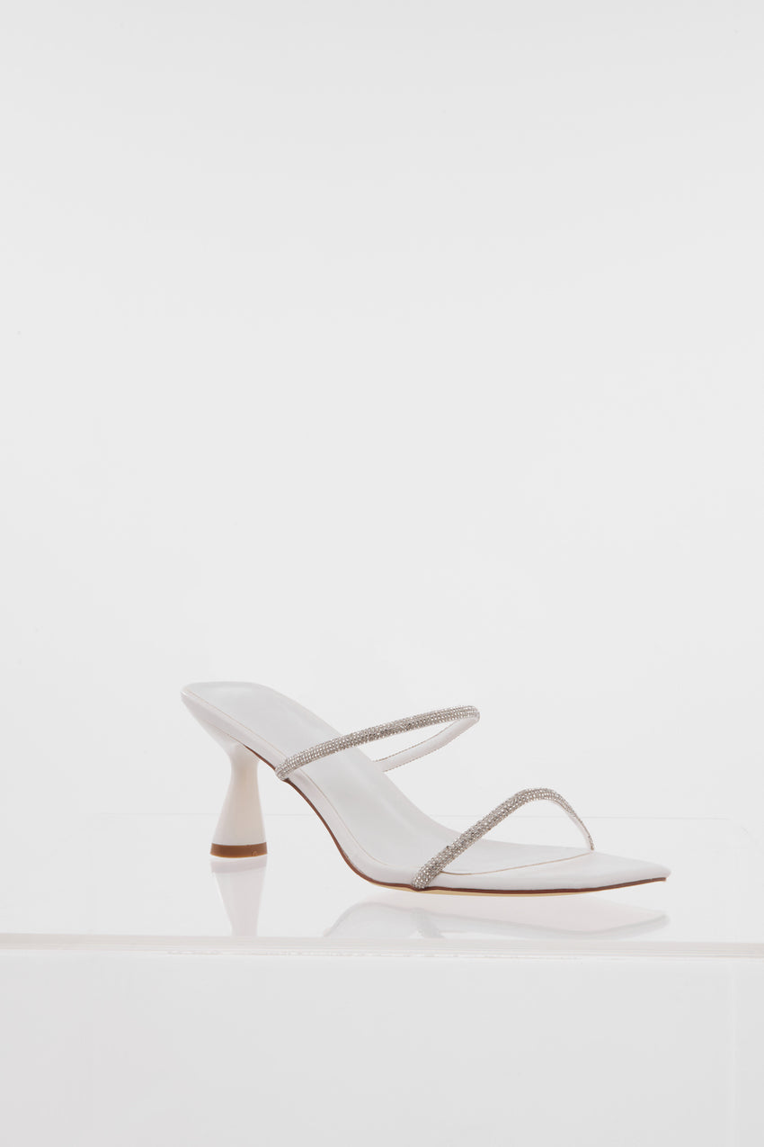 The Love Heels White Pu