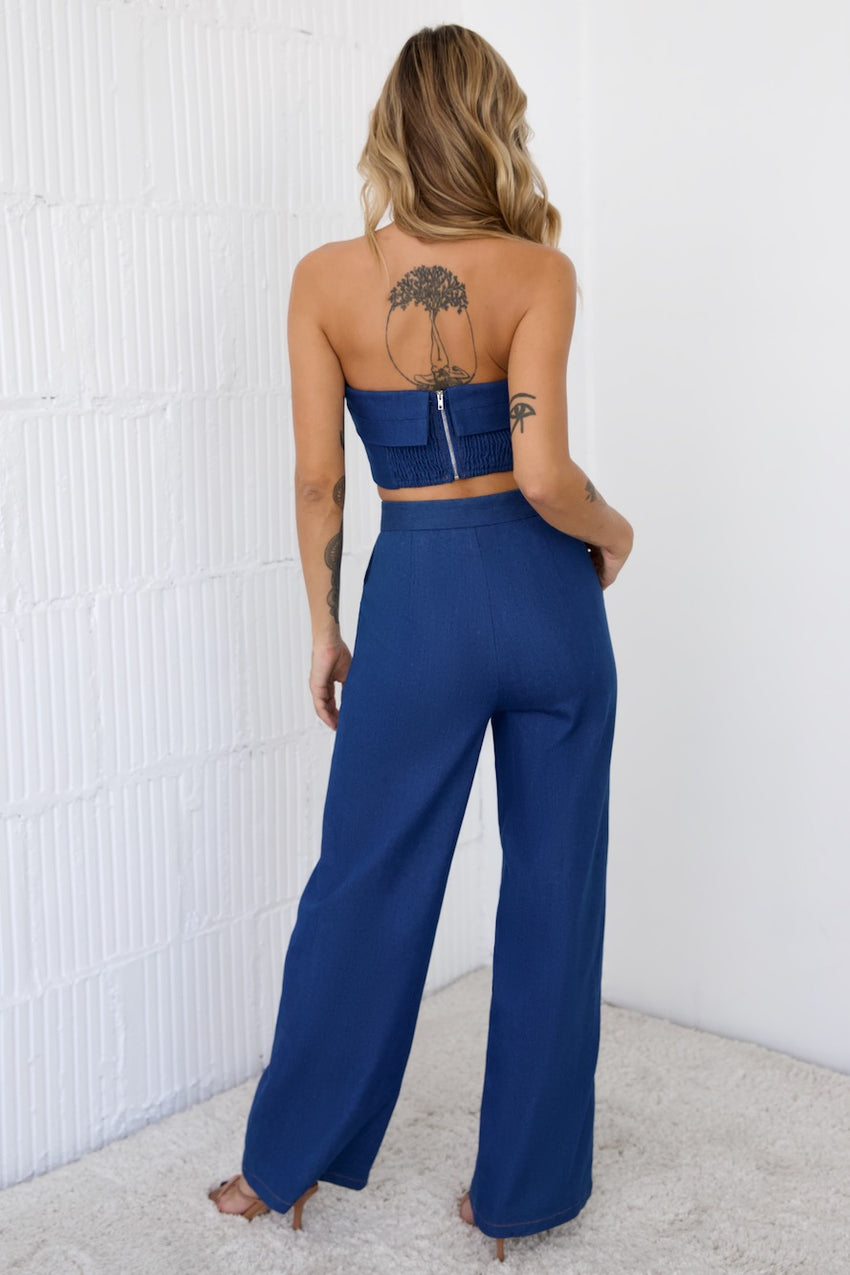 On Edge Crop Top Denim
