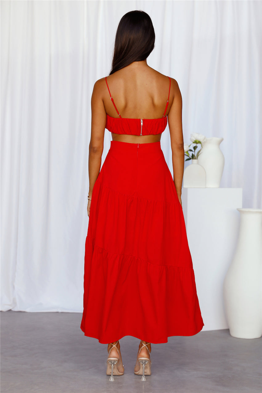 Our World Maxi Skirt Red