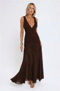 Flirt And Fling Maxi Dress Brown