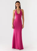 Have Your Attention Maxi Dress Fuchsia