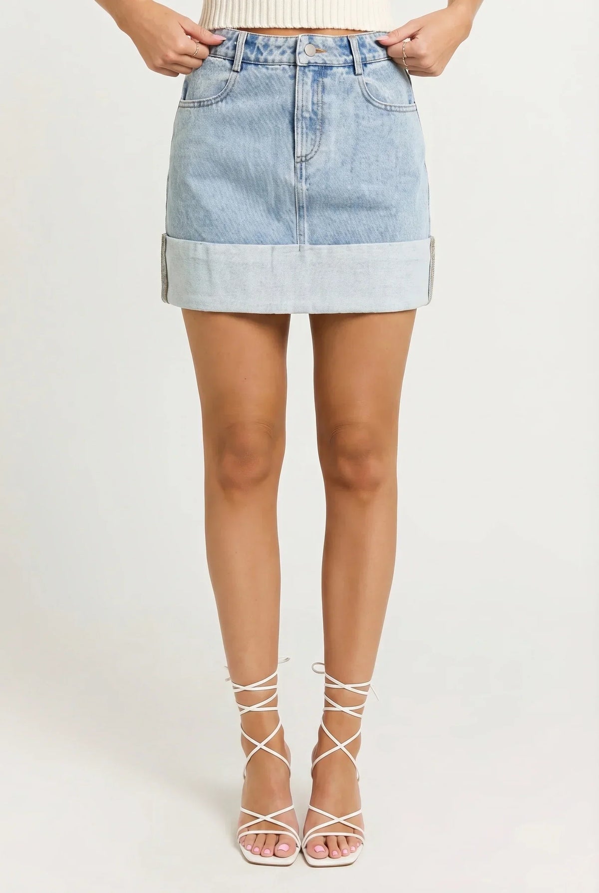 Off-Duty Denim Mini Skirt