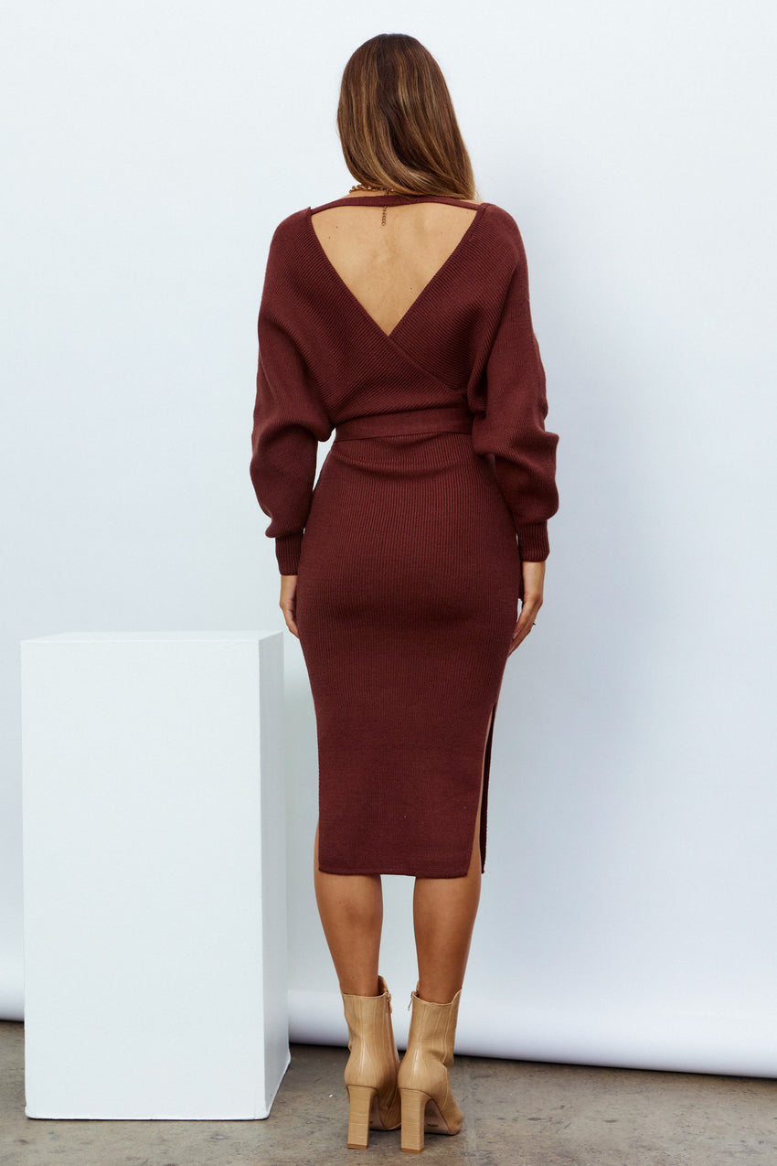 Vision Of You Midi Dress Chocolate