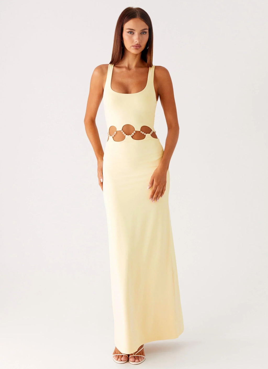 Dreamboat Beaded Maxi Dress - Yellow