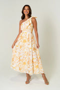 Amber One Shoulder Print Midi Dress