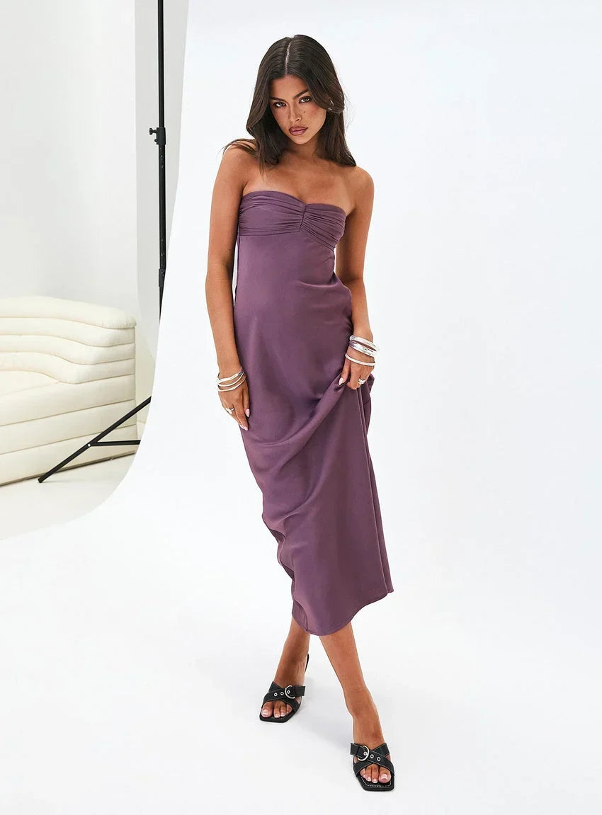 Maryska Strapless Maxi Dress Purple